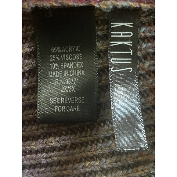 KAKTUS WATERFALL CARDIGAN WOMENS 2X3X FRINGE WARM BOHO SOUTHWESTERN OPEN SWEATER - Picture 9 of 12